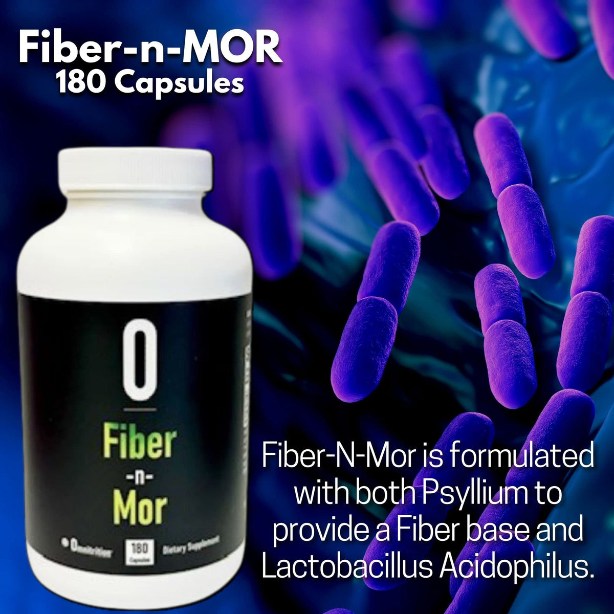 Omnitrition Fiber-N-Mor étiquette avec ingrédients