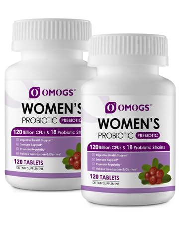 OMOGS Probiotiques Femmes 240 Comprimés avec Extrait de Canneberge