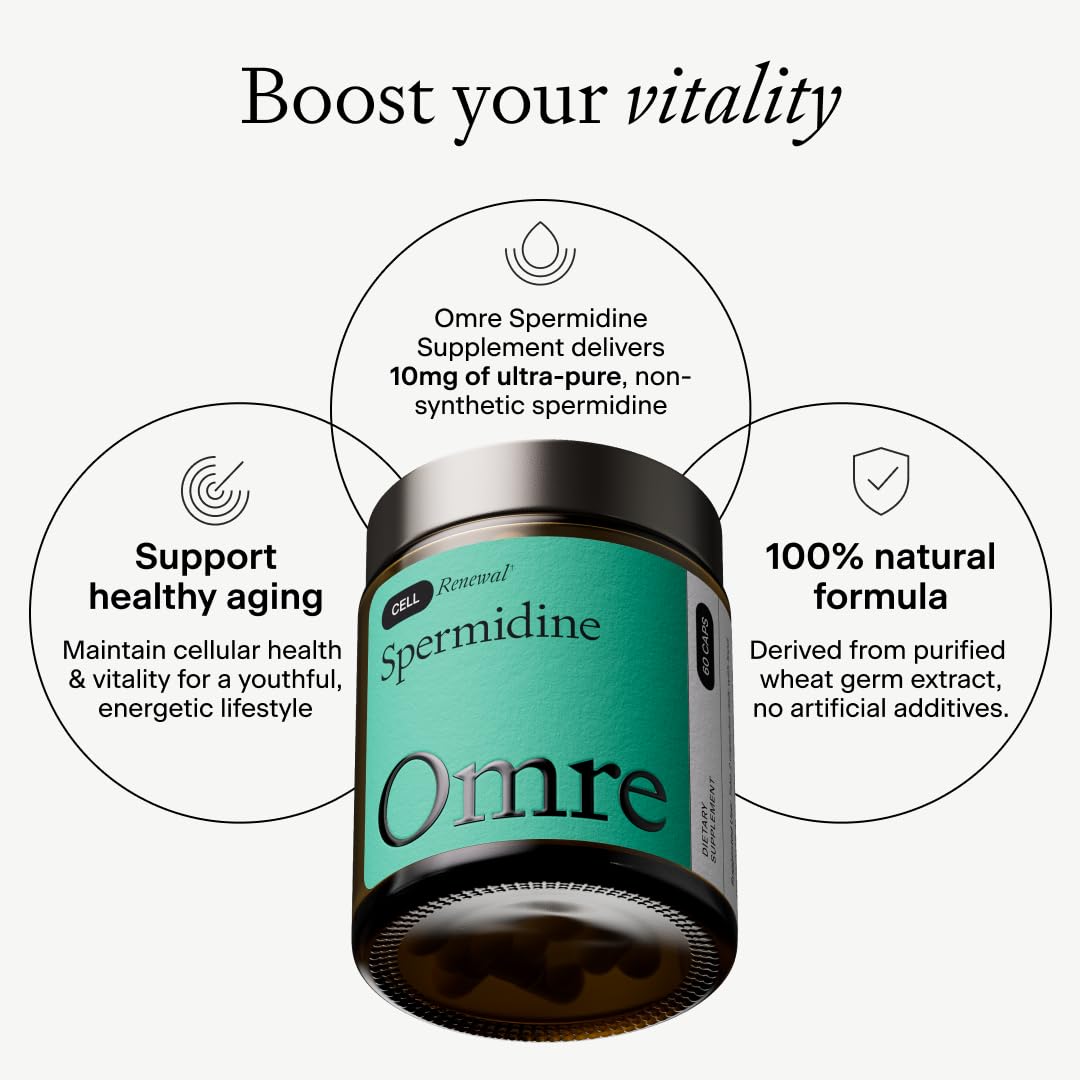 OMRE Complément de Spermidine 10mg avec extrait de germes de blé