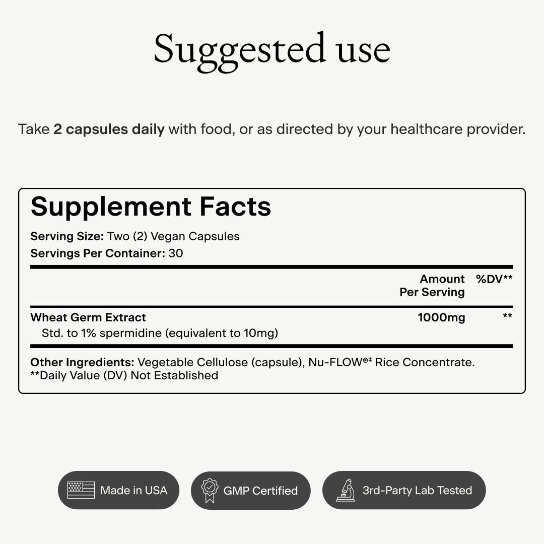 OMRE Complément de Spermidine 10mg capsules ouvertes