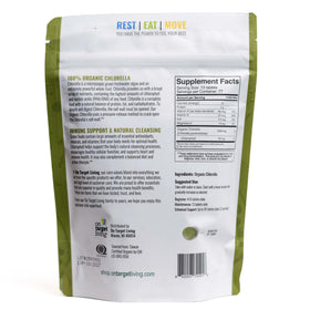 On Target Living Chlorella Bio avec étiquette USDA Organic