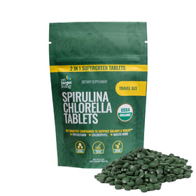 On Target Living Spiruline Chlorelle Bio 250 Tablettes avant