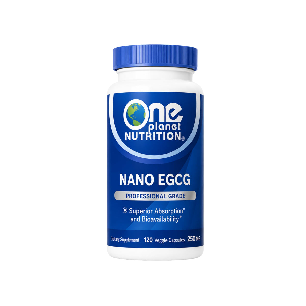 One Planet Nutrition Nano EGCG Capsules 250 mg avant de la boîte