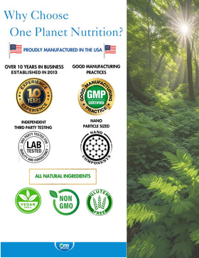 One Planet Nutrition Nano EGCG Capsules 250 mg vue de côté