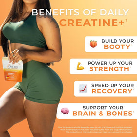 One Sol Créatine pour Femmes 60 Servings étiquette avec ingrédients