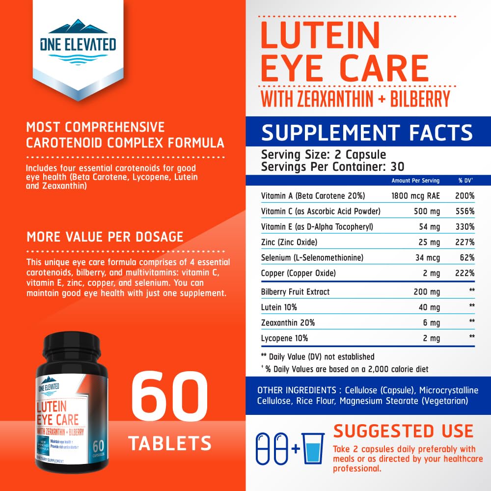 One support Complément Alimentaire Luteine 60 Capsules emballage