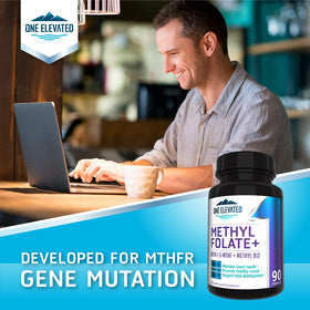 One support Methyl Folate 5-MTHF 90 capsules en gros plan