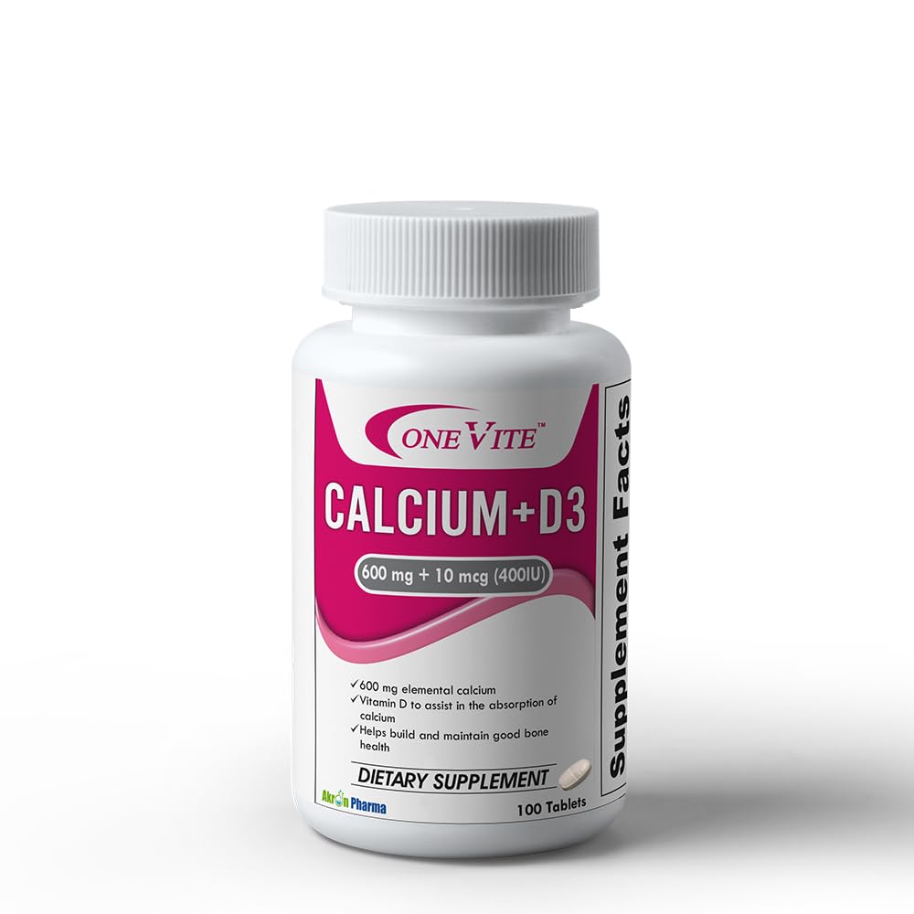 ONE VITE Calcium + D3 600mg 100 comprimés vue de face