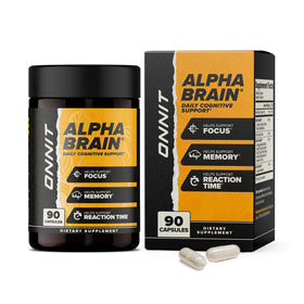 ONNIT Alpha Brain complément alimentaire nootropique 90 capsules vue avant