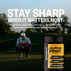 ONNIT Alpha Brain étiquette détaillant les ingrédients