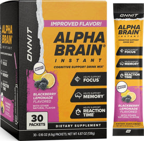 ONNIT Alpha Brain Instant mélange nootropique sachets vue avant