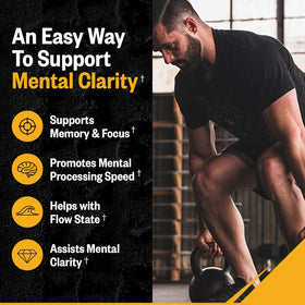 ONNIT Alpha Brain Instant sachets pêche en présentation