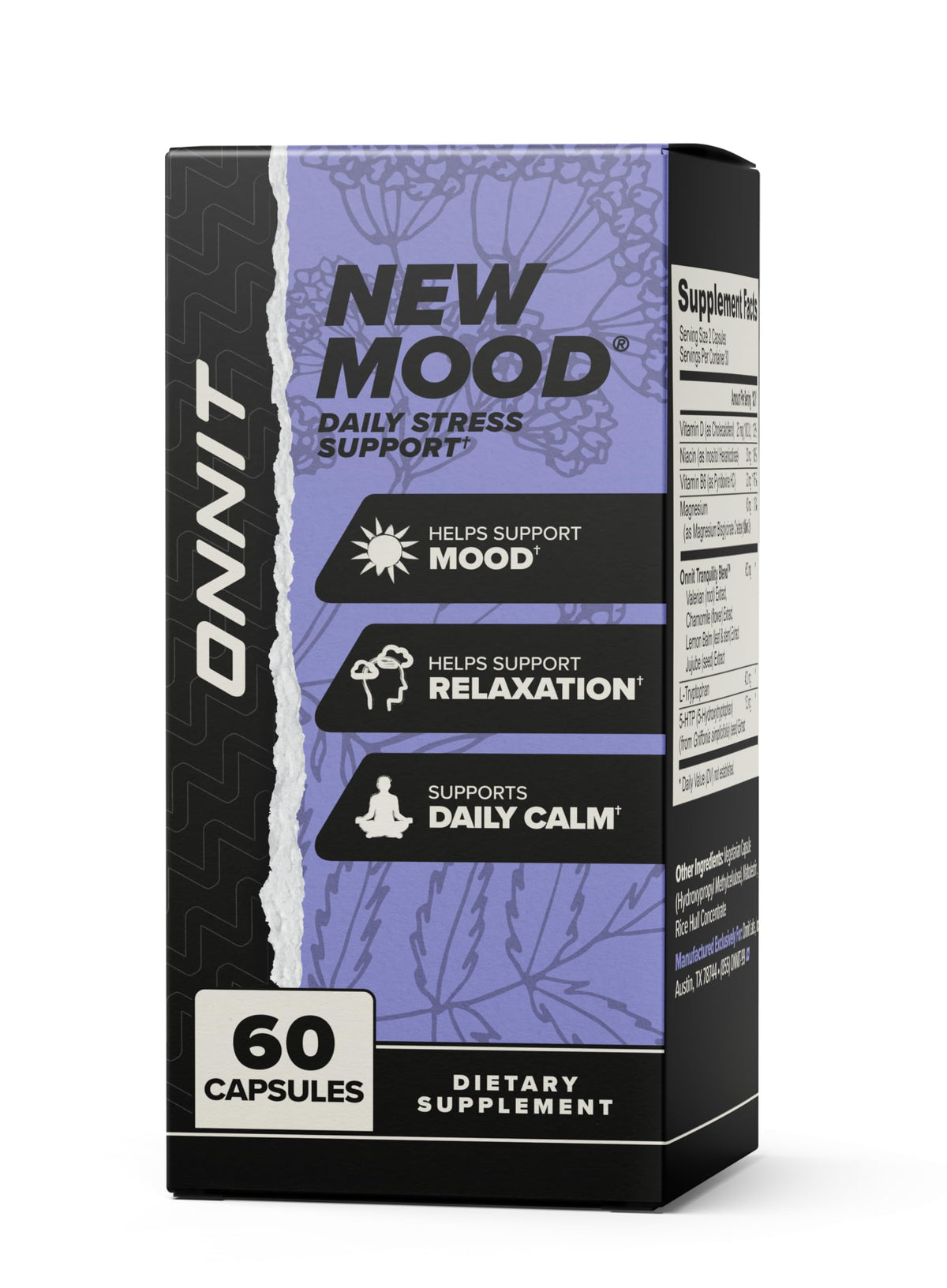ONNIT New MOOD vue de côté avec étiquette visible