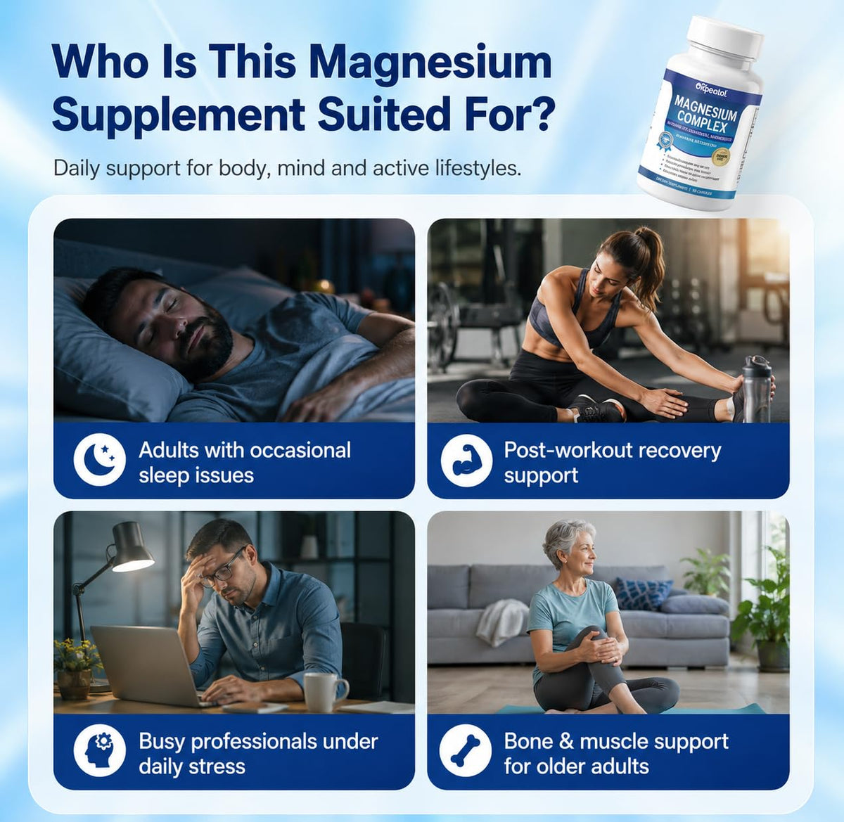 Oopeatol Complex Magnésium 1000mg capsules ouvertes