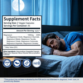 Oopeatol Complex Magnésium 1000mg capsules sur une table