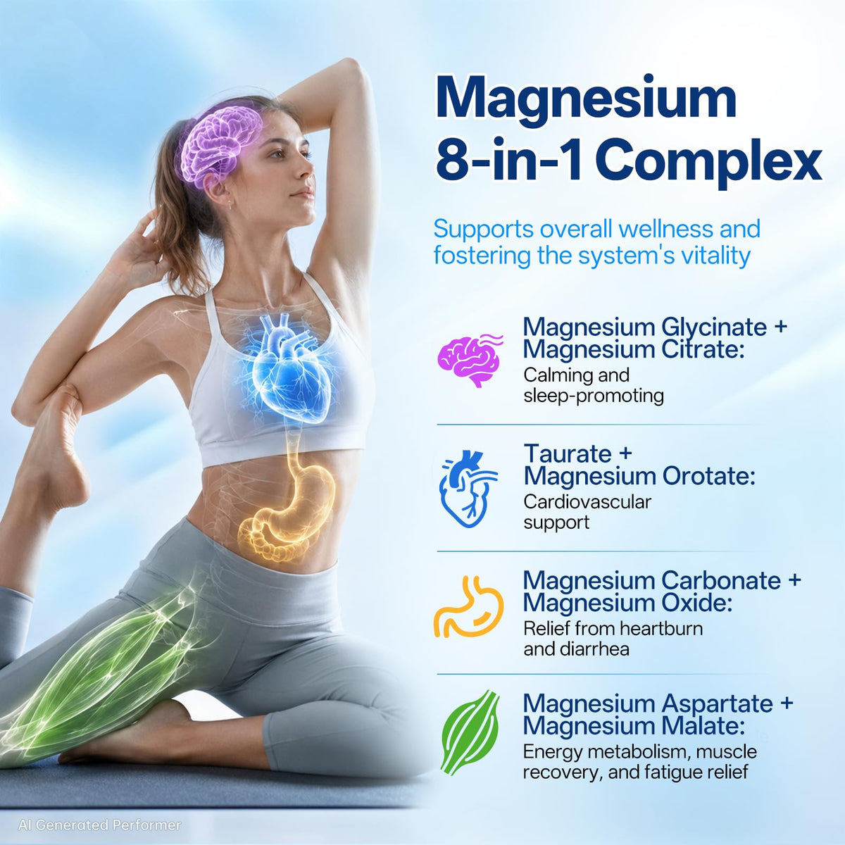 Oopeatol Complex Magnésium 1000mg sur fond blanc