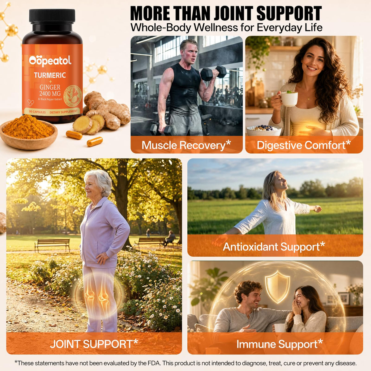 Oopeatol Curcuma 2250mg avec ingrédients naturels