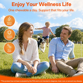 Oopeatol multivitamines 6-en-1 avec un verre d'eau