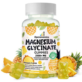 Openovomins gummies magnésium glycinate 2500mg vue avant avec emballage