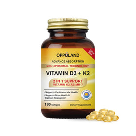 oppuland D3 + K2 5000 IU gélules 180 unités vue de face