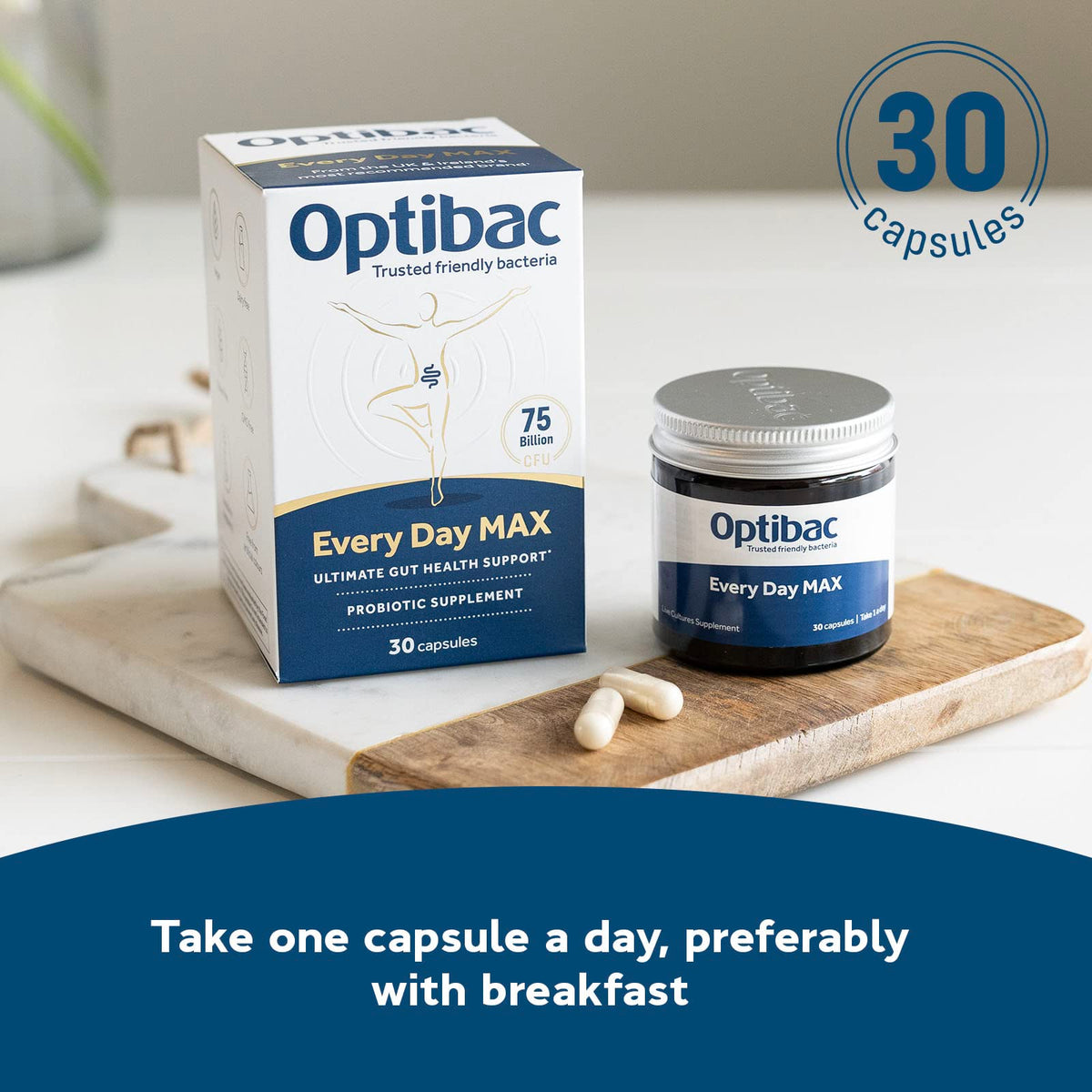 Optibac Probiotics Every Day MAX capsules ouvertes
