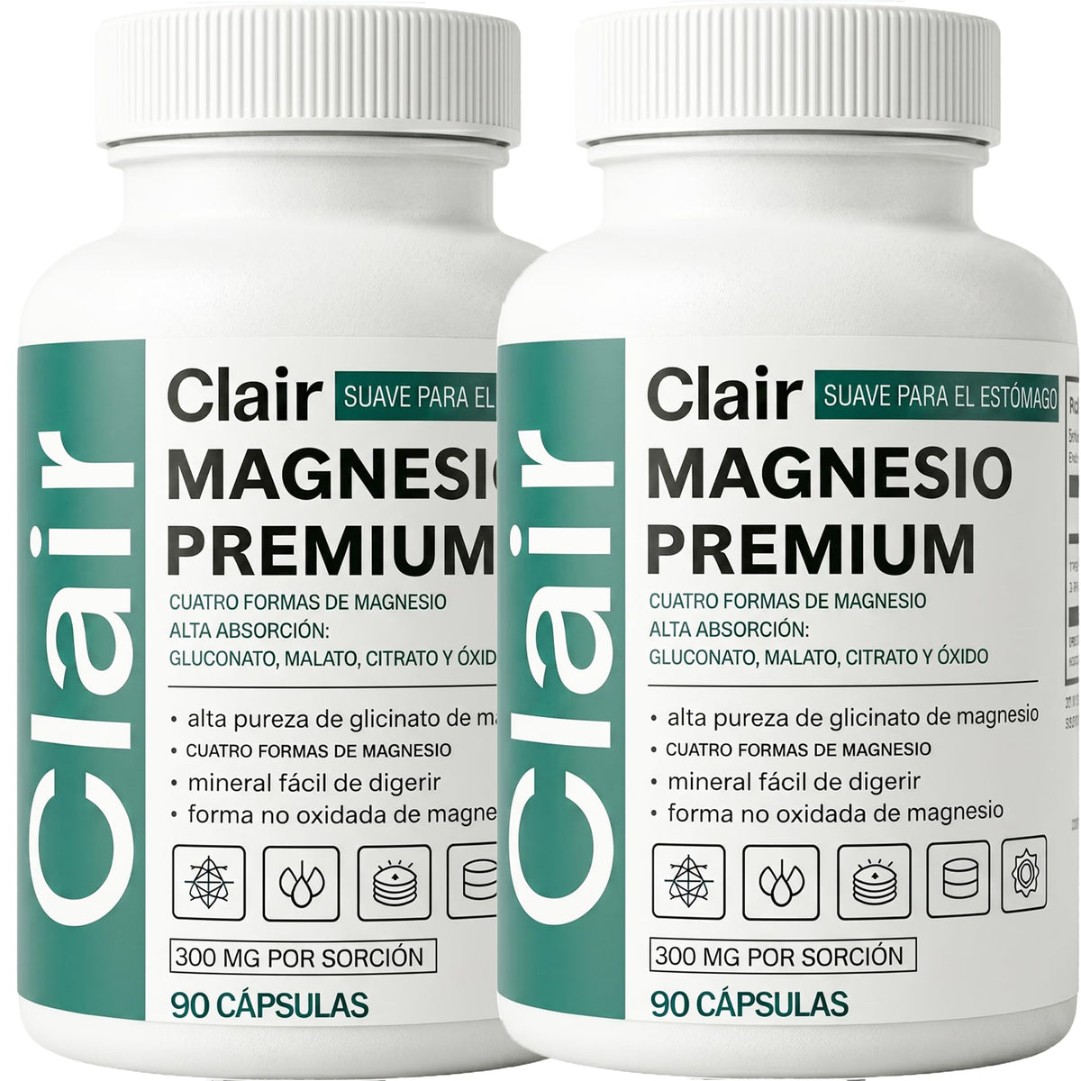 Optifusion Clair Magnesio Premium 90 capsules front view