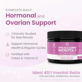 Optify Myo-Inositol & D-Chiro Inositol 70g vue arrière avec ingrédients