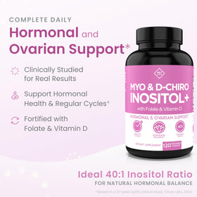 Optify Myo-Inositol & D-Chiro Inositol emballage avec informations nutritionnelles