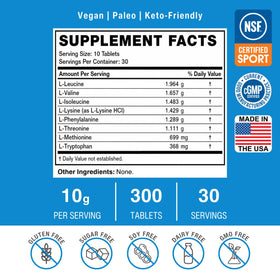 OptimalAmino Acides Aminés Essentiels 300 Tablettes vue latérale