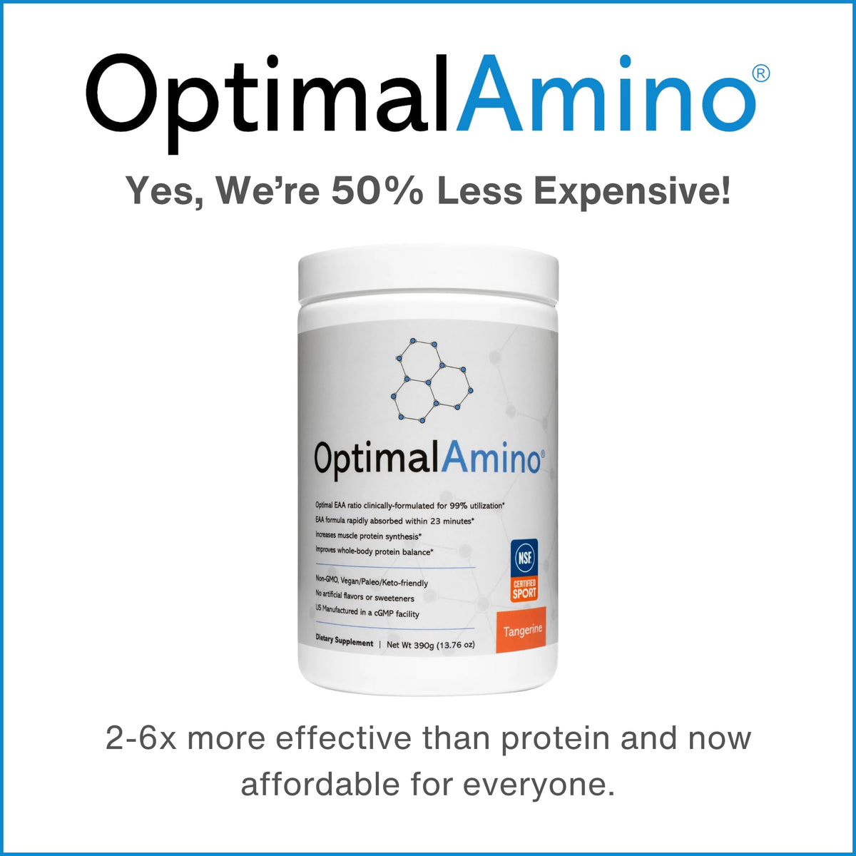 OptimalAmino Poudre d'Amino Acides Essentiels 472g en sachets individuels