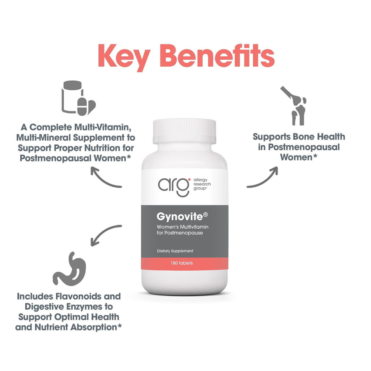 Optimox Gynovite Plus Multivitamines Femmes 180 Comprimés avec étiquette visible