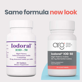 Optimox Iodoral 50 mg Iode Iodure de Potassium, comprimés sur une table