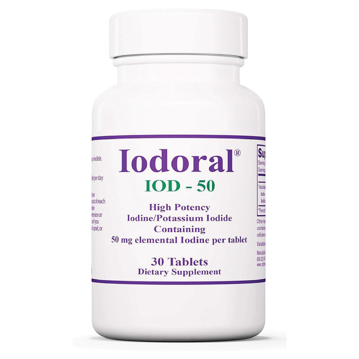 Optimox Iodoral 50 mg Iode Iodure de Potassium, emballage avant