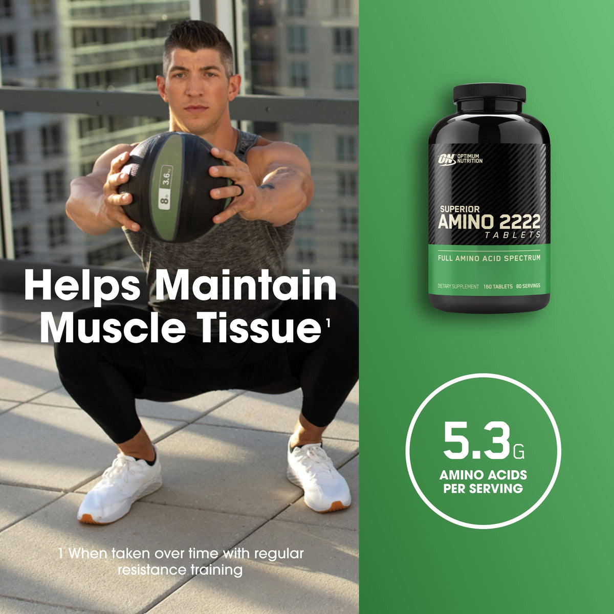 Optimum Nutrition Amino 2222 comprimés packaging