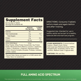 Optimum Nutrition Amino 2222 comprimés side view