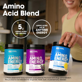 Optimum Nutrition Amino Energy 350g et un shaker de protéines