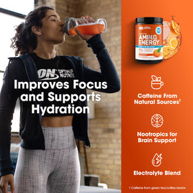 Optimum Nutrition Amino Energy 372g étiquette des ingrédients