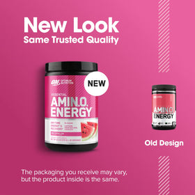 Optimum Nutrition Amino Energy à côté d'un shaker