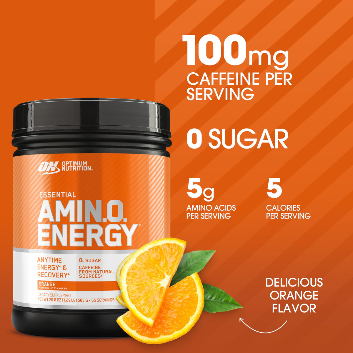 Optimum Nutrition Amino Energy Orange Cooler packaging details