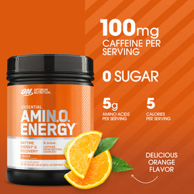 Optimum Nutrition Amino Energy Orange Cooler packaging details