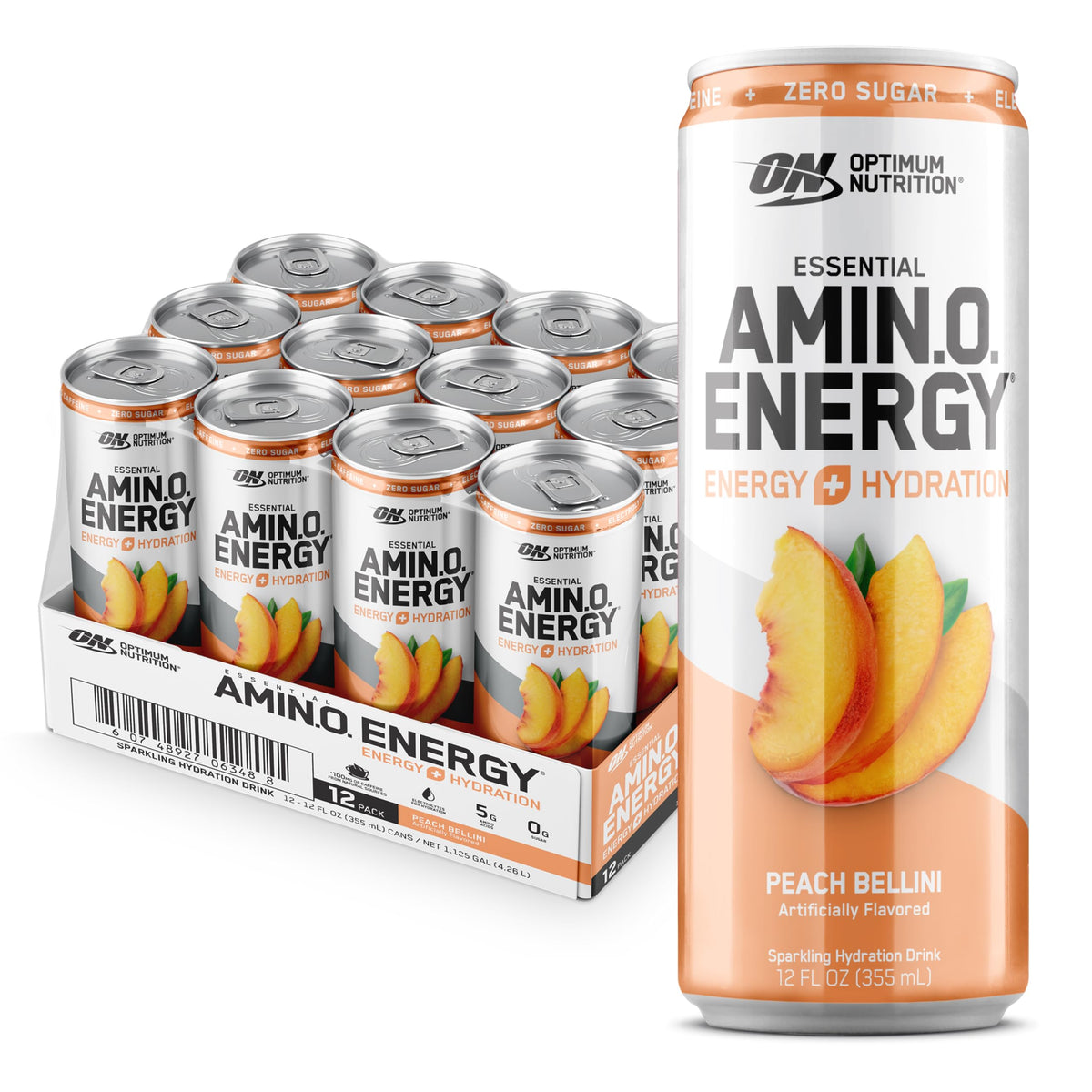 Optimum Nutrition Amino Energy Pêche Bellini - vue avant