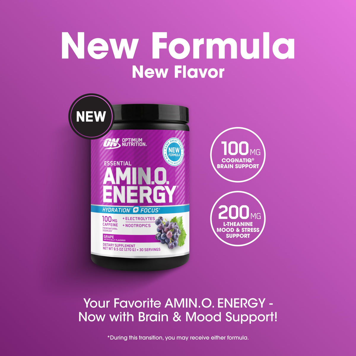 Optimum Nutrition Amino Energy Poudre 355g emballage
