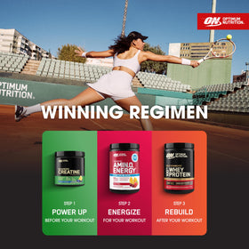 Optimum Nutrition Amino Energy Poudre 355g Fruit Punch étiquette