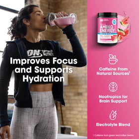 Optimum Nutrition Amino Energy Poudre 370g Saveur Pastèque en préparation