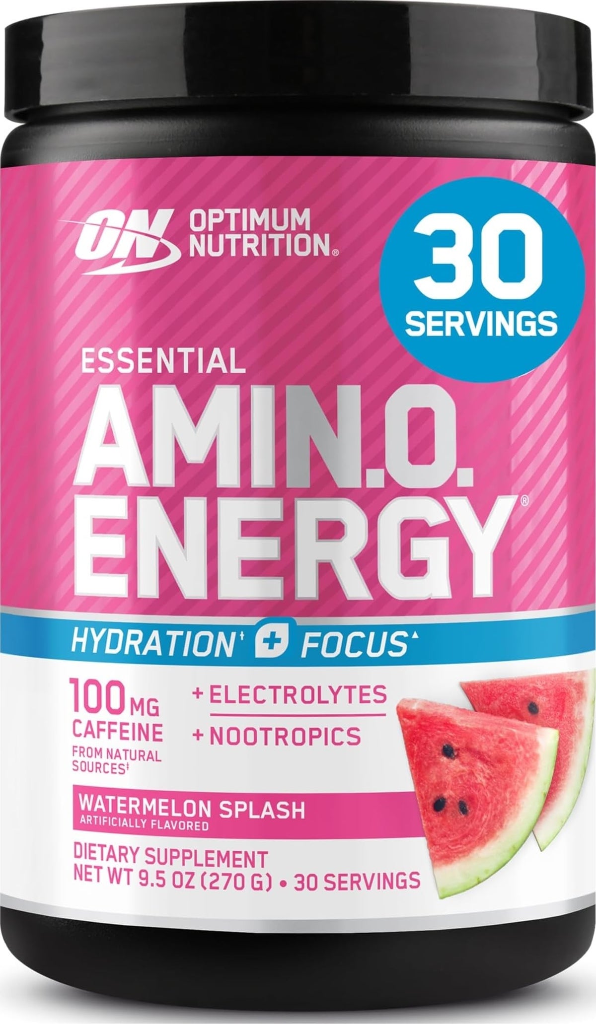 Optimum Nutrition Amino Energy Poudre 370g Saveur Pastèque vue de face