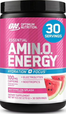 Optimum Nutrition Amino Energy Poudre 370g Saveur Pastèque vue de face