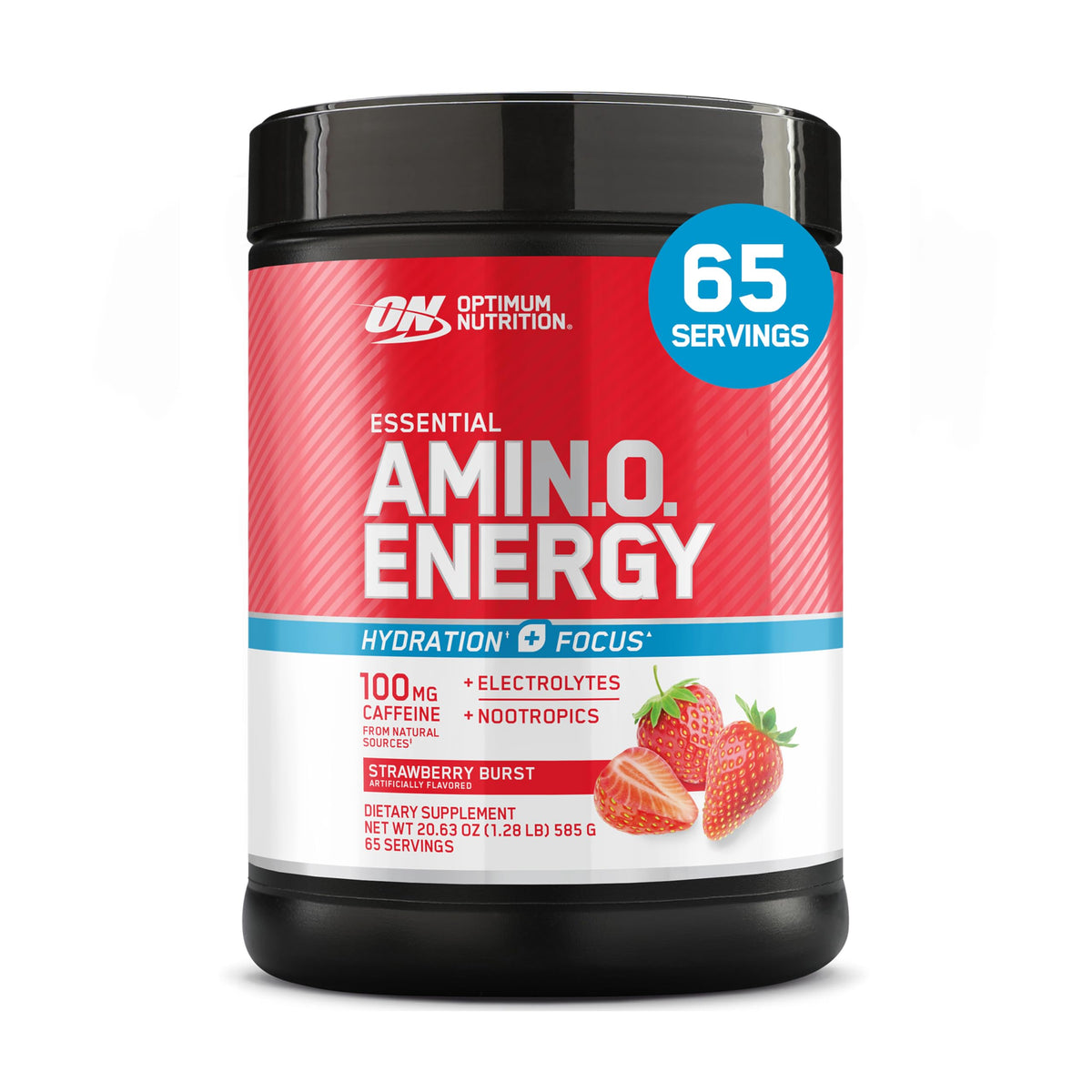 Optimum Nutrition Amino Energy Poudre 700g Fraise - vue de face