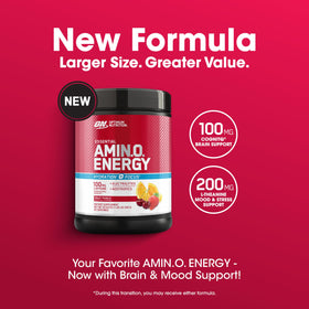 Optimum Nutrition Amino Energy Poudre avec une cuillère pour dosage