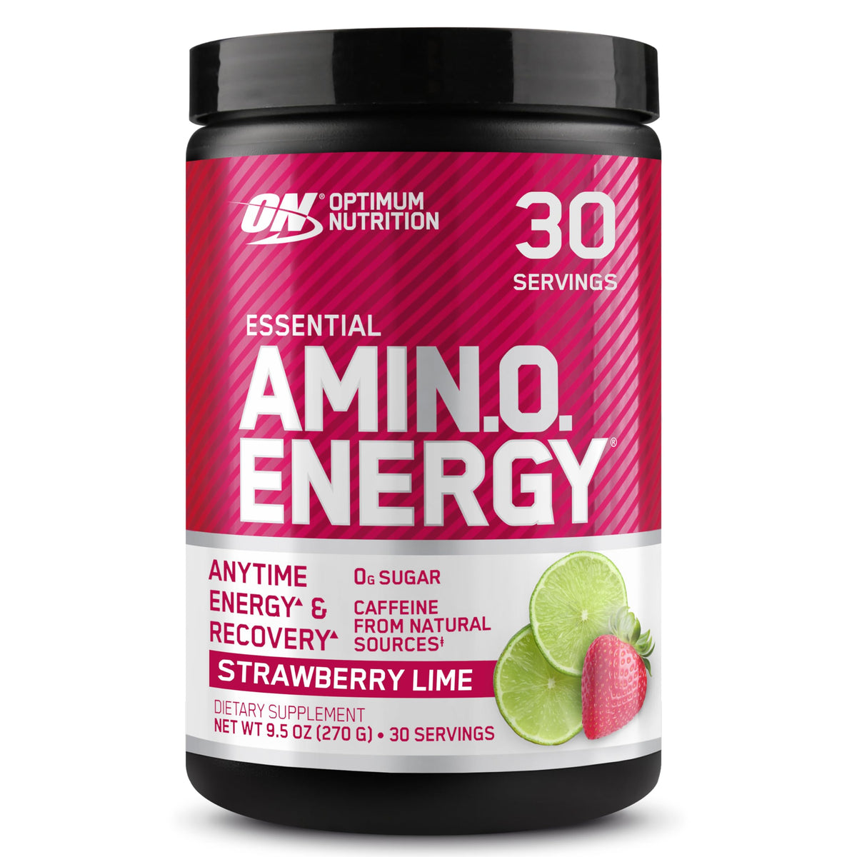 Optimum Nutrition Amino Energy Poudre Fraise Citron Vert 340g vue de face