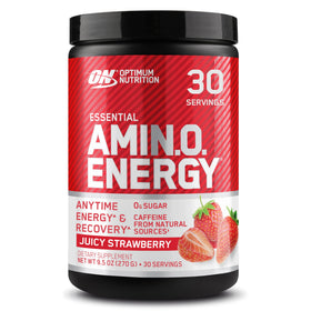 Optimum Nutrition Amino Energy Poudre Fraise Juteuse 363g vue de face